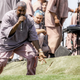 Kanye West giving his “Sunday Service” performance at Coachella on Easter April 21, 2019